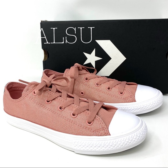 Converse Ctas Low Top Canvas Rust Pink K/W - Picture 9 of 10